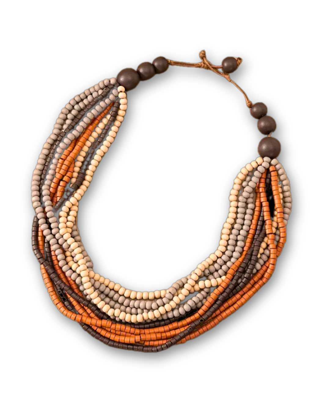 Collar cuentas madera