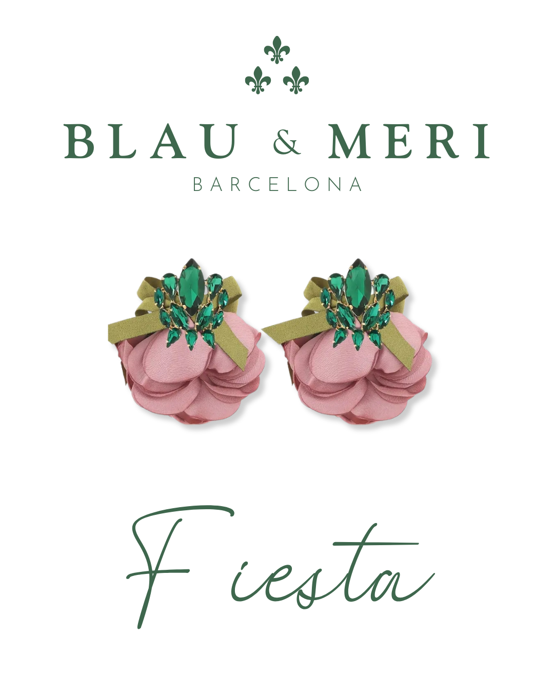 Pendientes de tela y pedrería