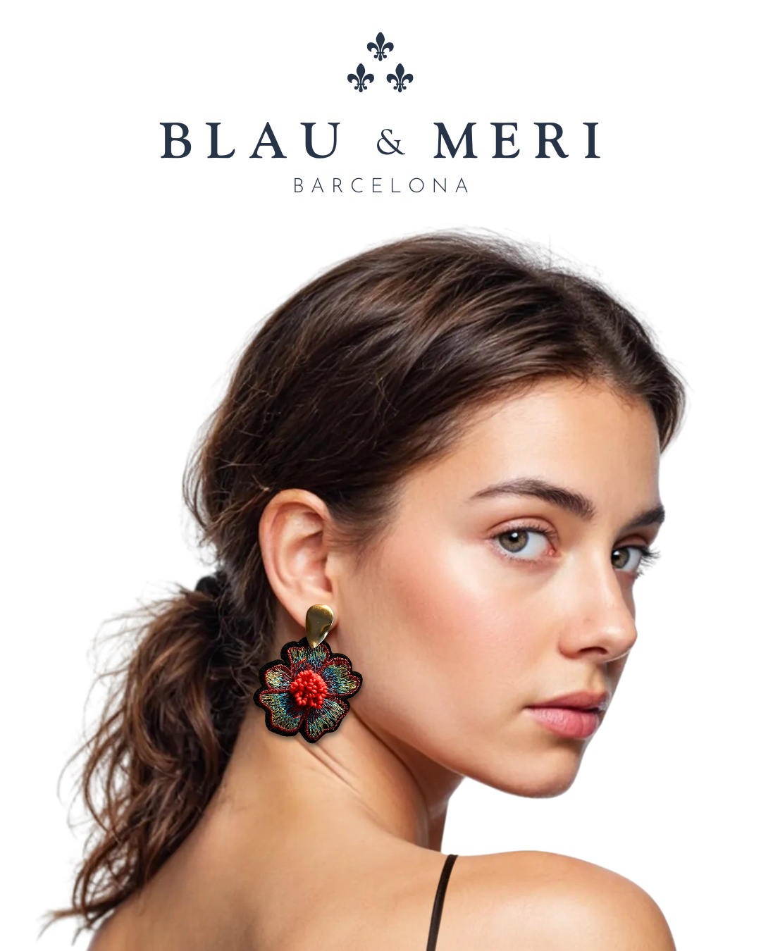 Pendientes bordados