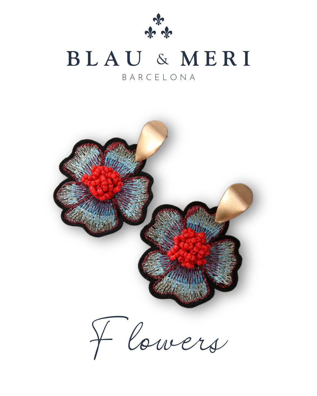 Pendientes bordados