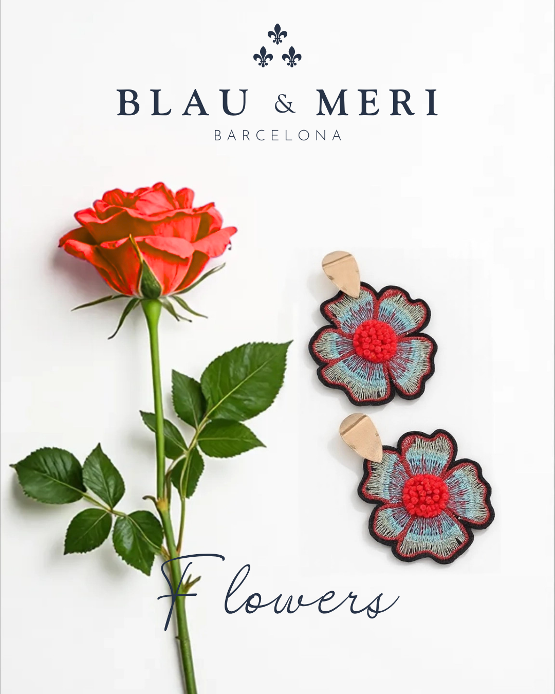 Pendientes bordados
