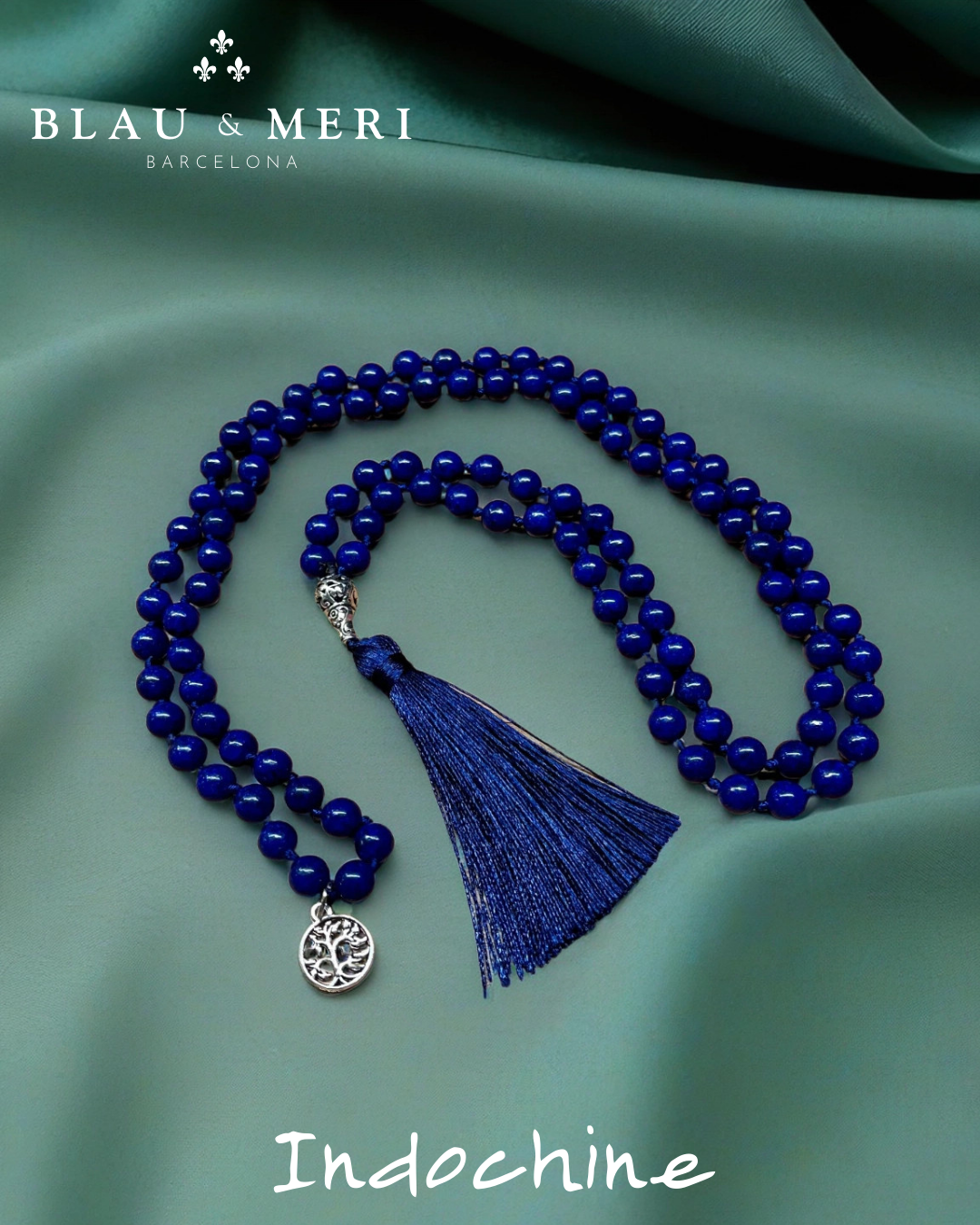 Collar piedras lapislázuli