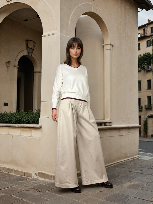 Pantalón chino pinzas oversize