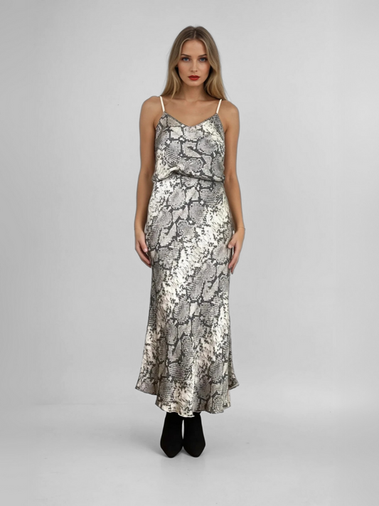 Top tirantes animal print