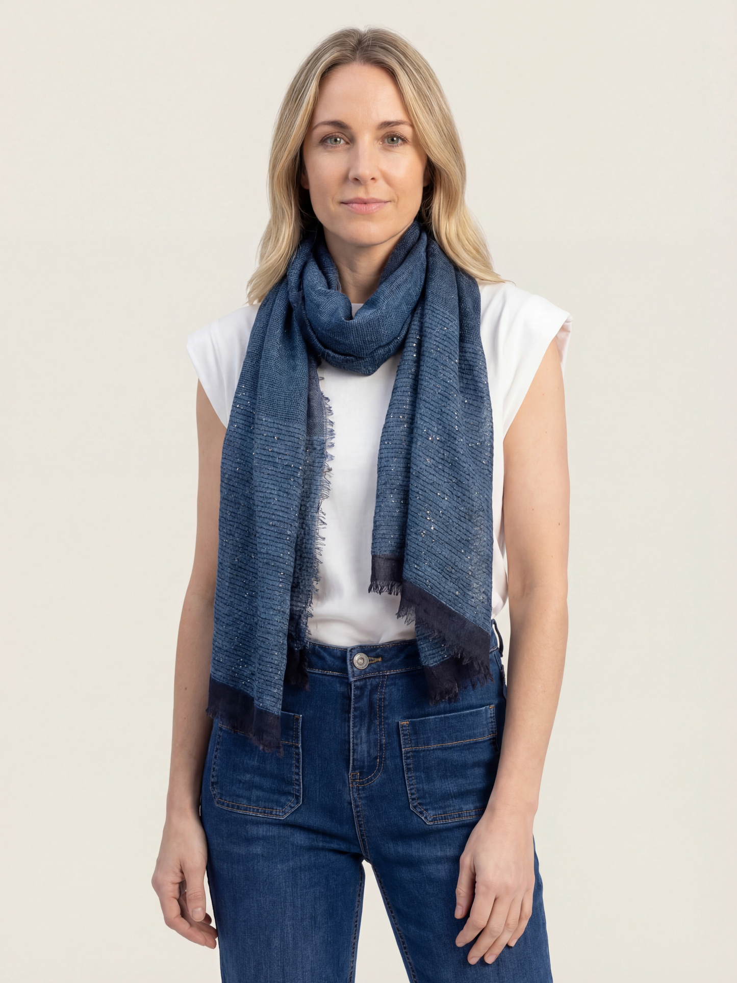 Foulard azul texturizado edición limitada