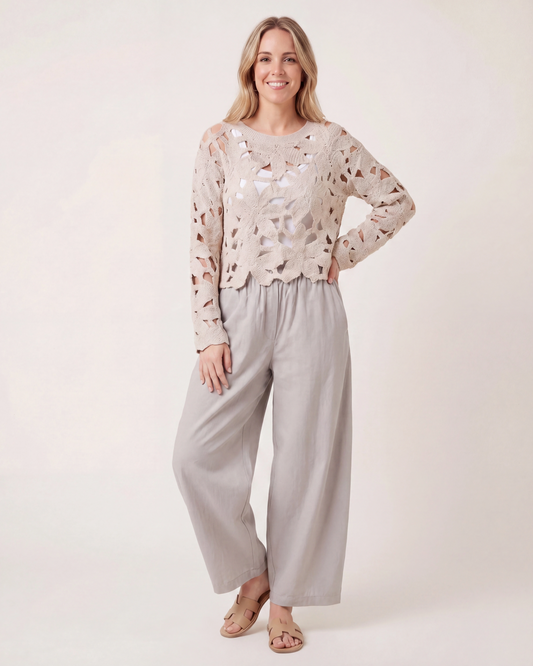 Pantalón Fluido Beige