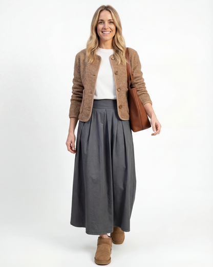 Chaqueta beige bouclé