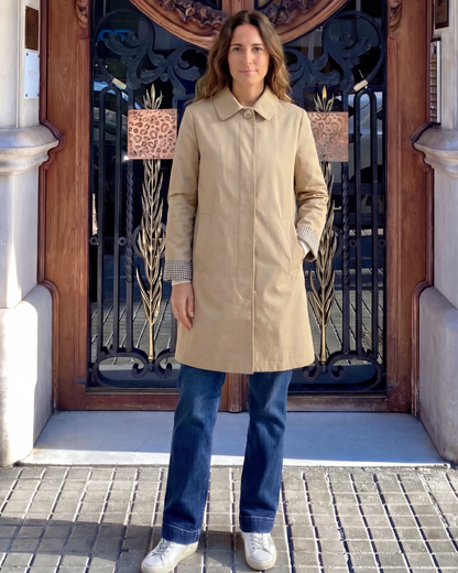 Gabardina forro cuadros