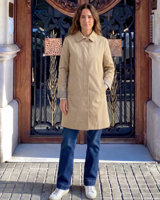 Gabardina forro cuadros