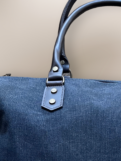 Tote Bag asas piel negro