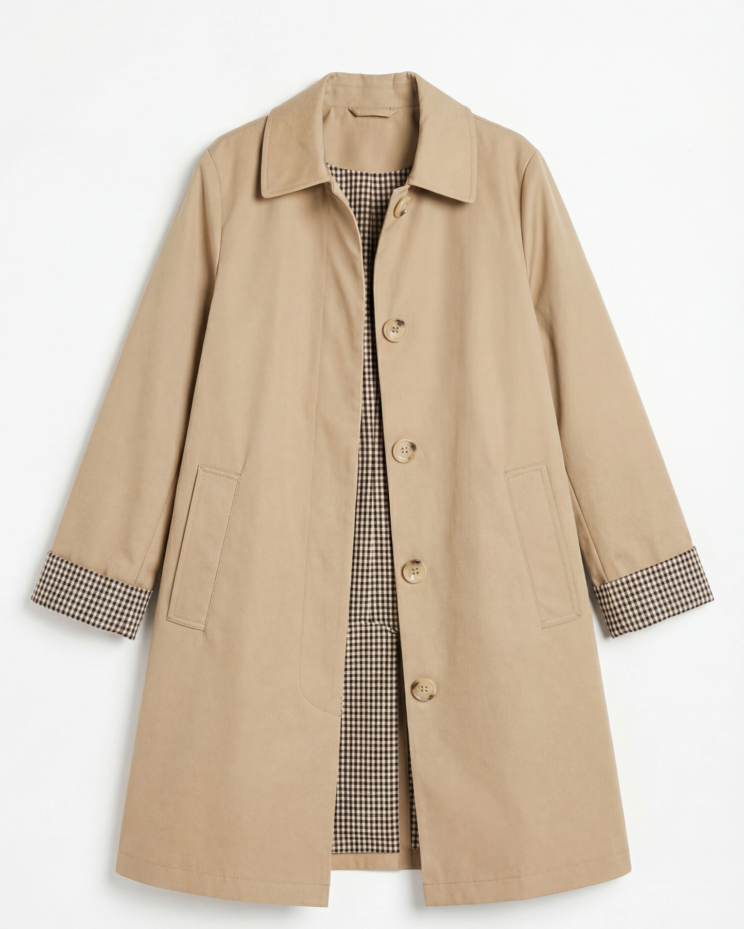 Gabardina forro cuadros