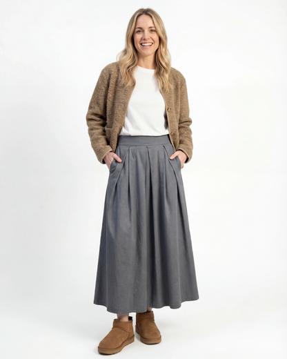 Chaqueta beige bouclé