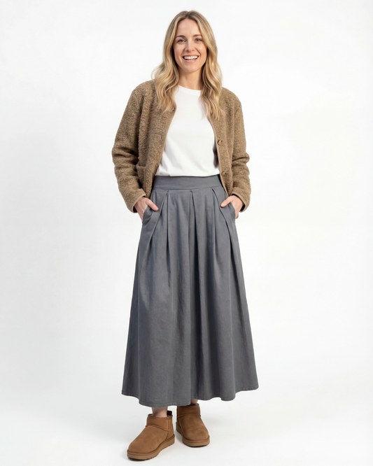 Chaqueta beige bouclé