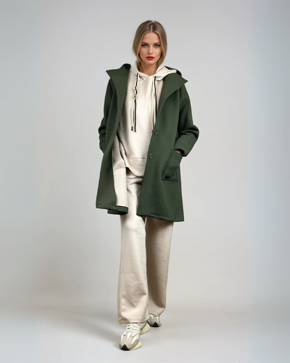 Chaqueta efecto neopreno