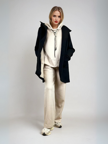 Chaqueta efecto neopreno