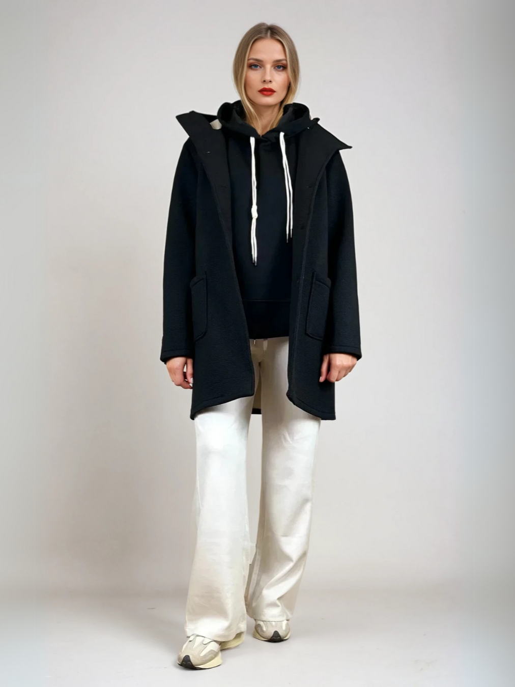 Chaqueta efecto neopreno