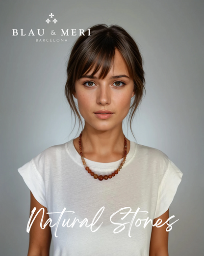 Collar ágata naranja