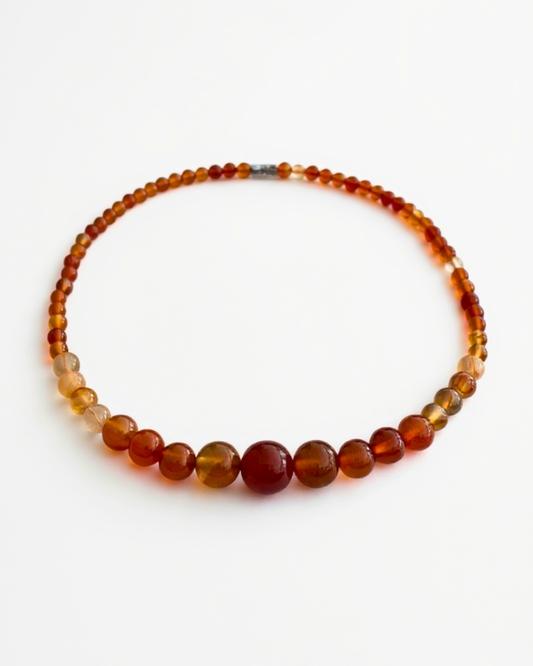 Collar ágata naranja