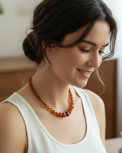 Collar ágata naranja