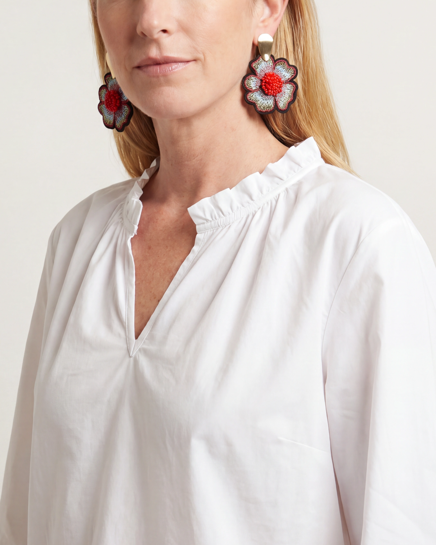Pendientes bordados