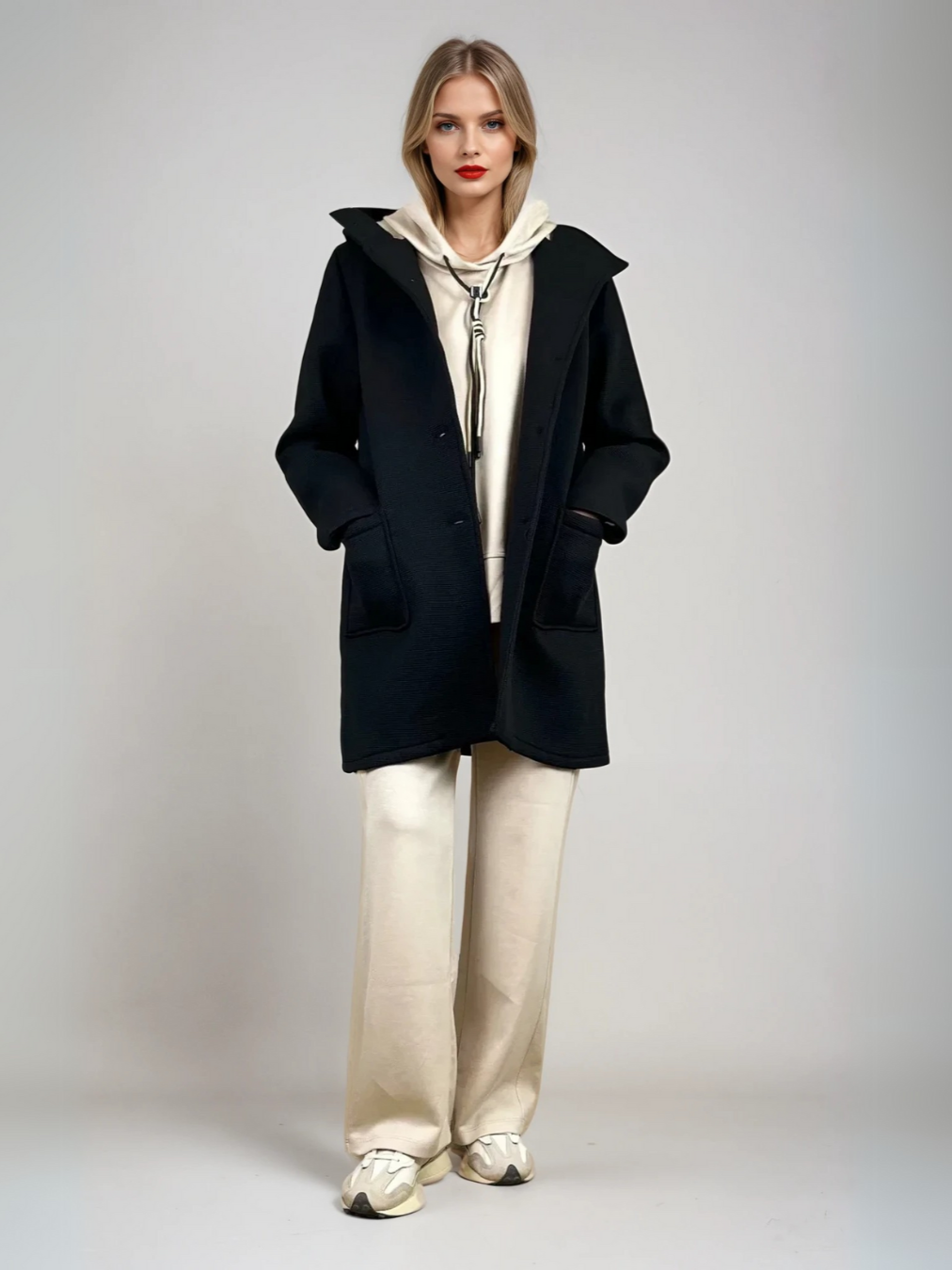 Chaqueta efecto neopreno
