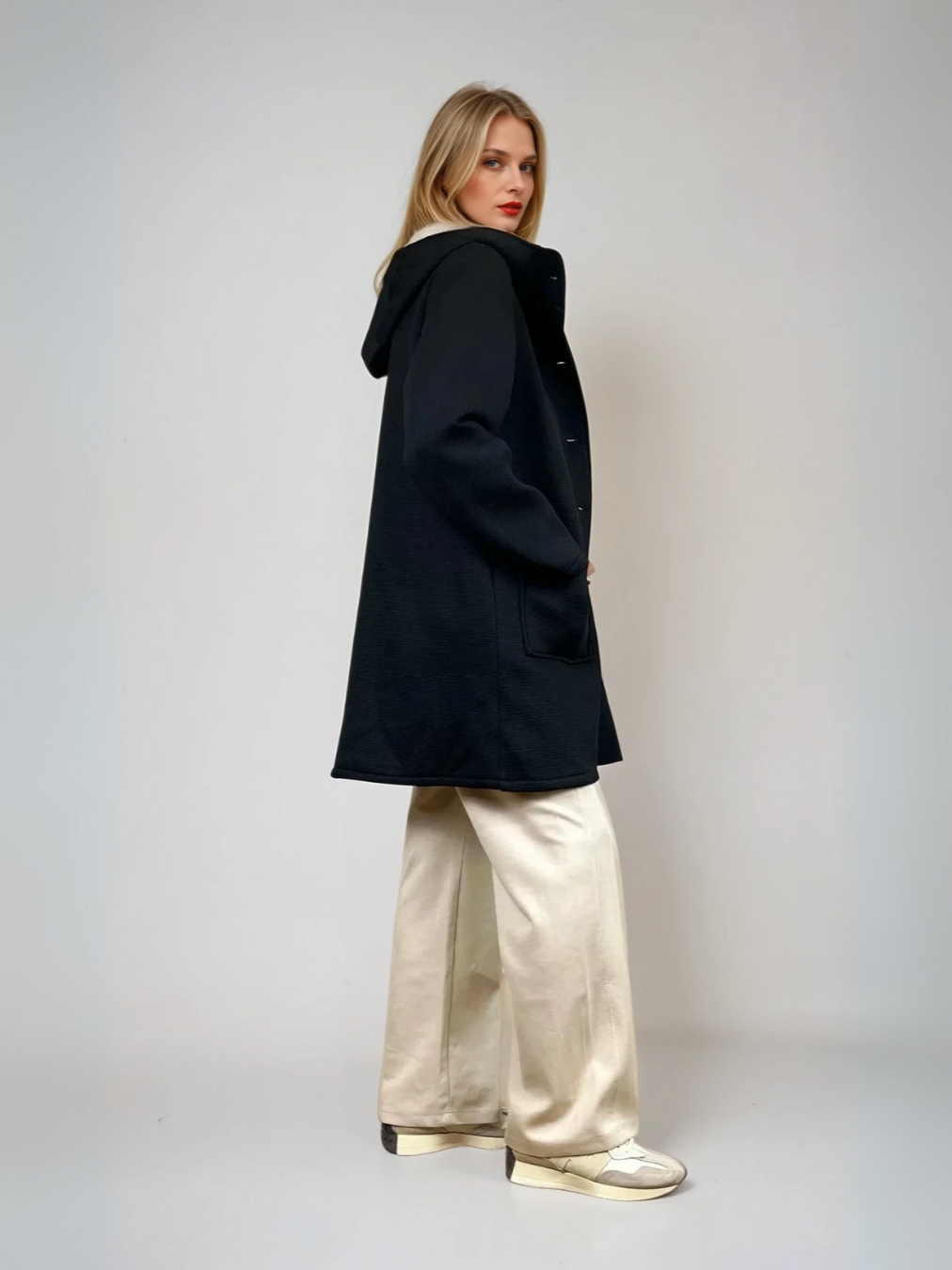 Chaqueta efecto neopreno