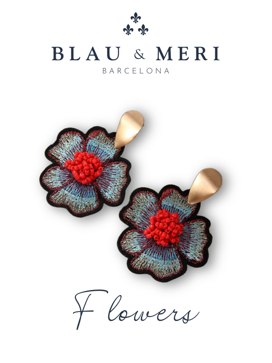 Pendientes bordados