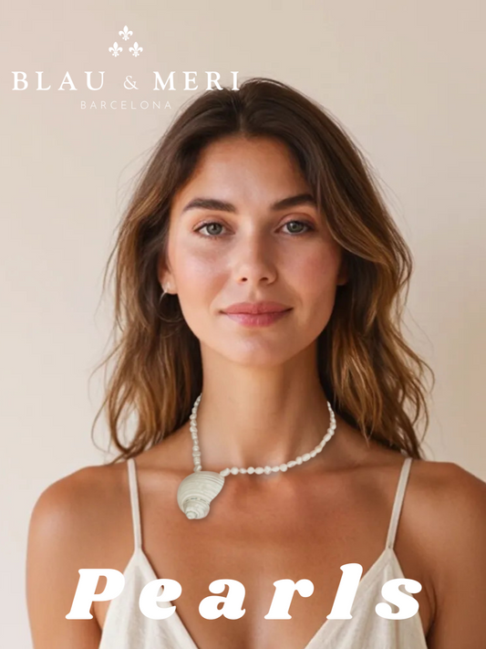 Collar perlas y caracola