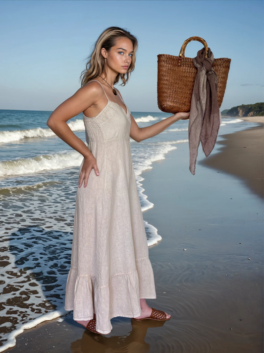 Vestido lino PAMPELONNE