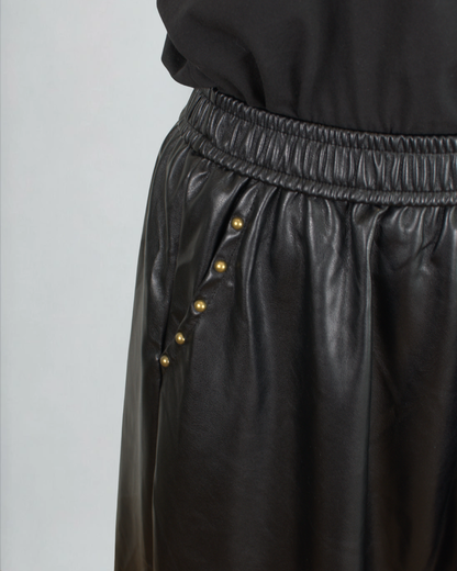 Falda PIEL VEGANA color negro
