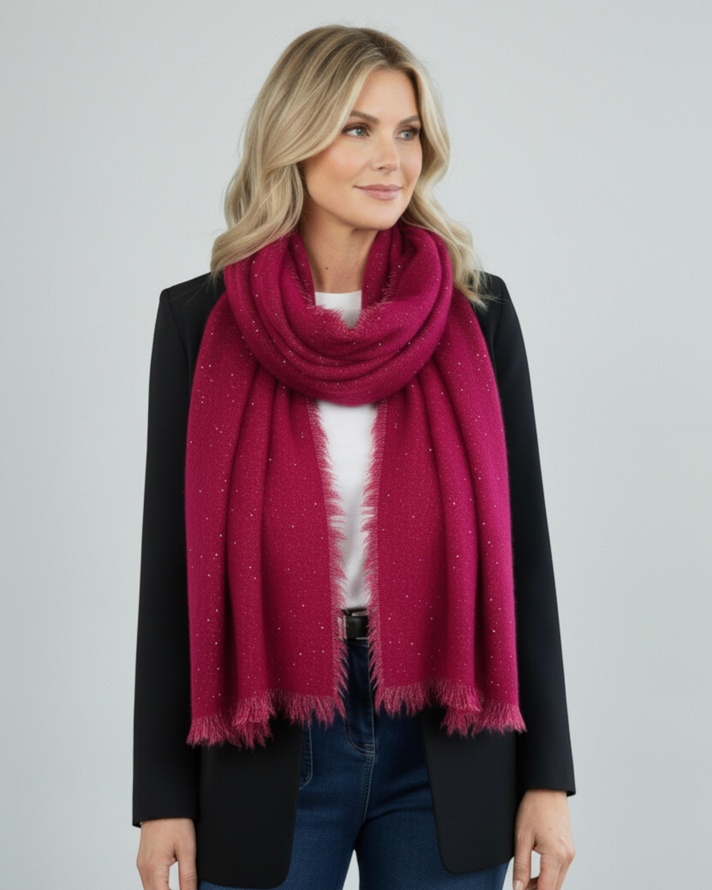 Bufanda lentejuelas fucsia