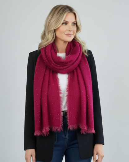 Bufanda lentejuelas fucsia