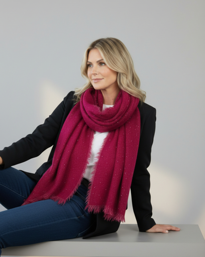 Bufanda lentejuelas fucsia