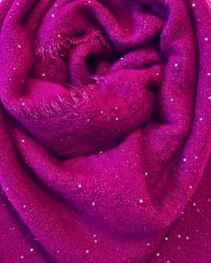 Bufanda lentejuelas fucsia