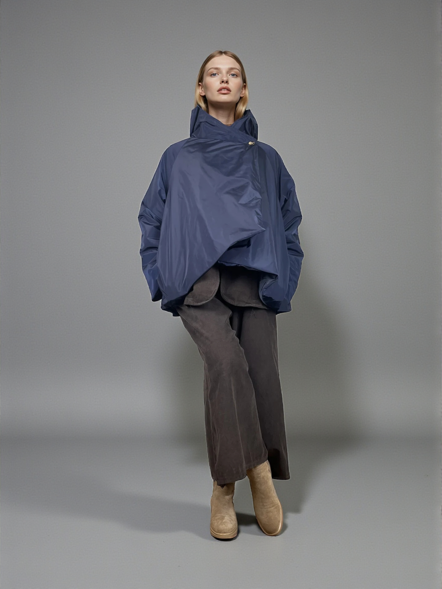 Conjunto BEL marrón con chaqueta azul