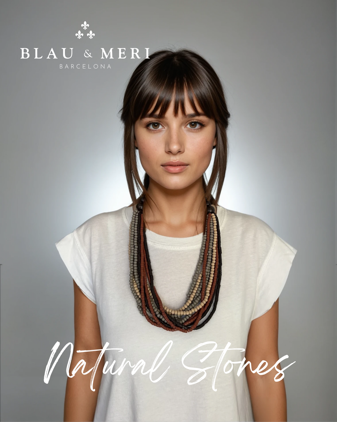 Collar cuentas madera