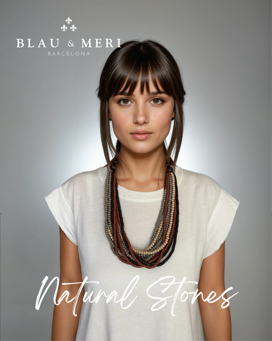 Collar cuentas madera