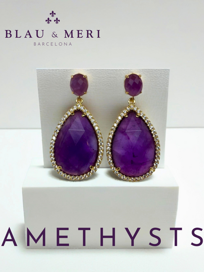 Pendientes amatistas