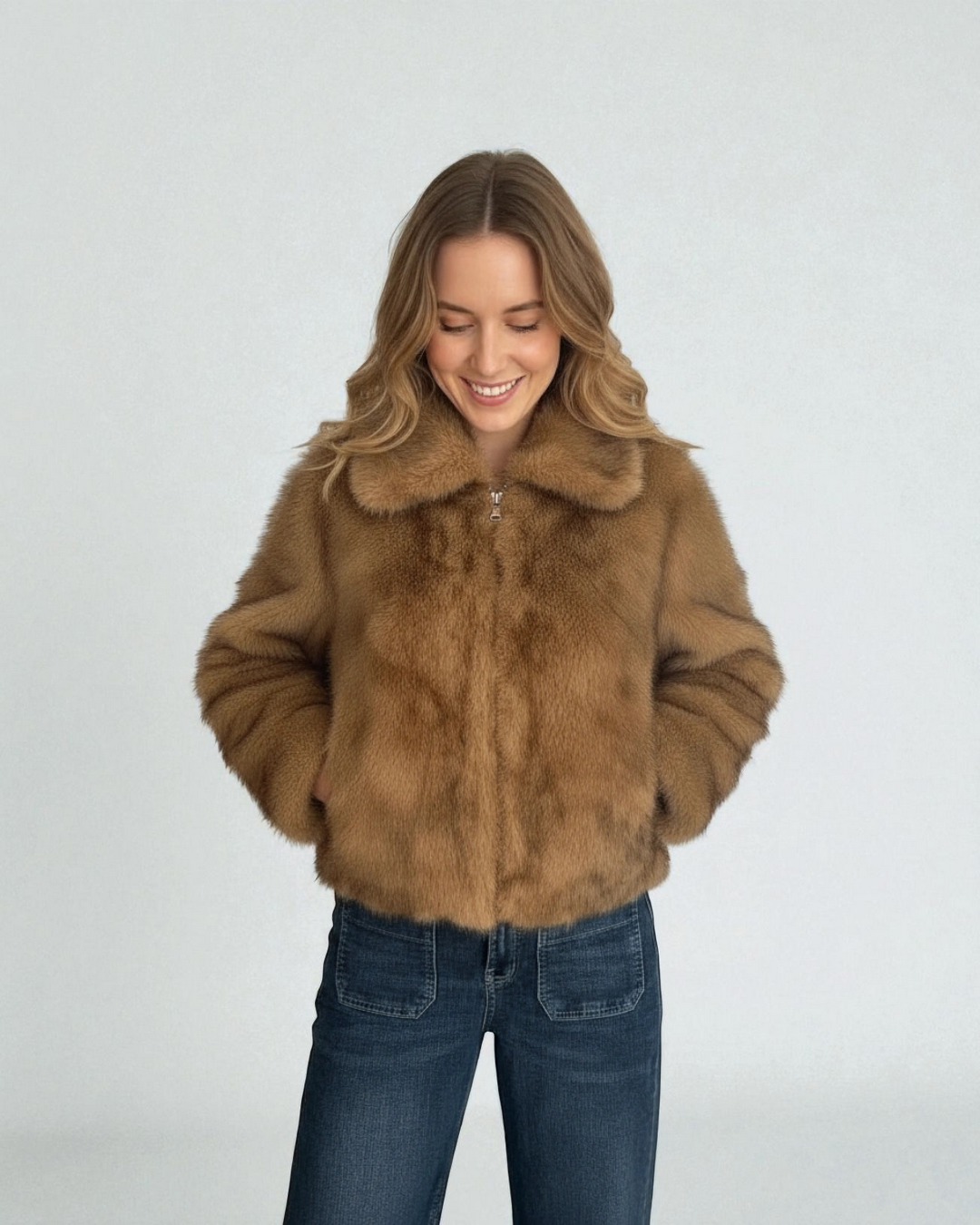 Chaqueta pelo sintético