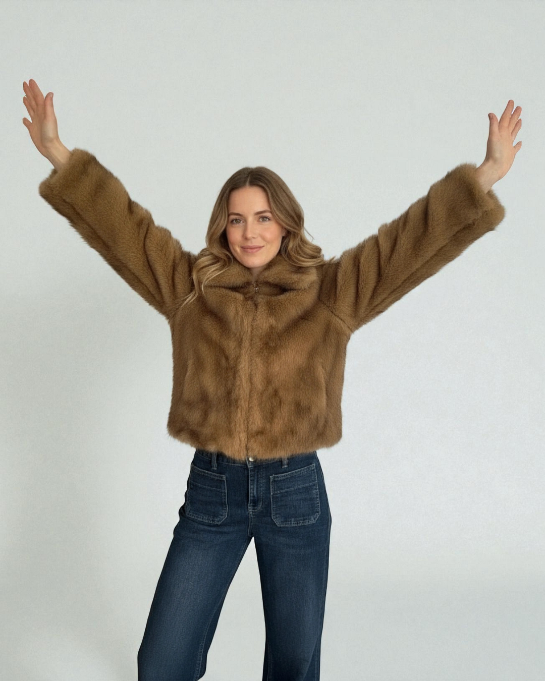 Chaqueta pelo sintético