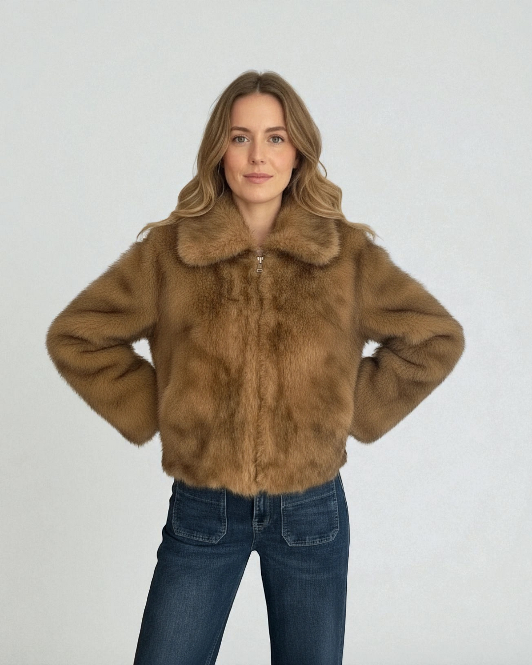 Chaqueta pelo sintético