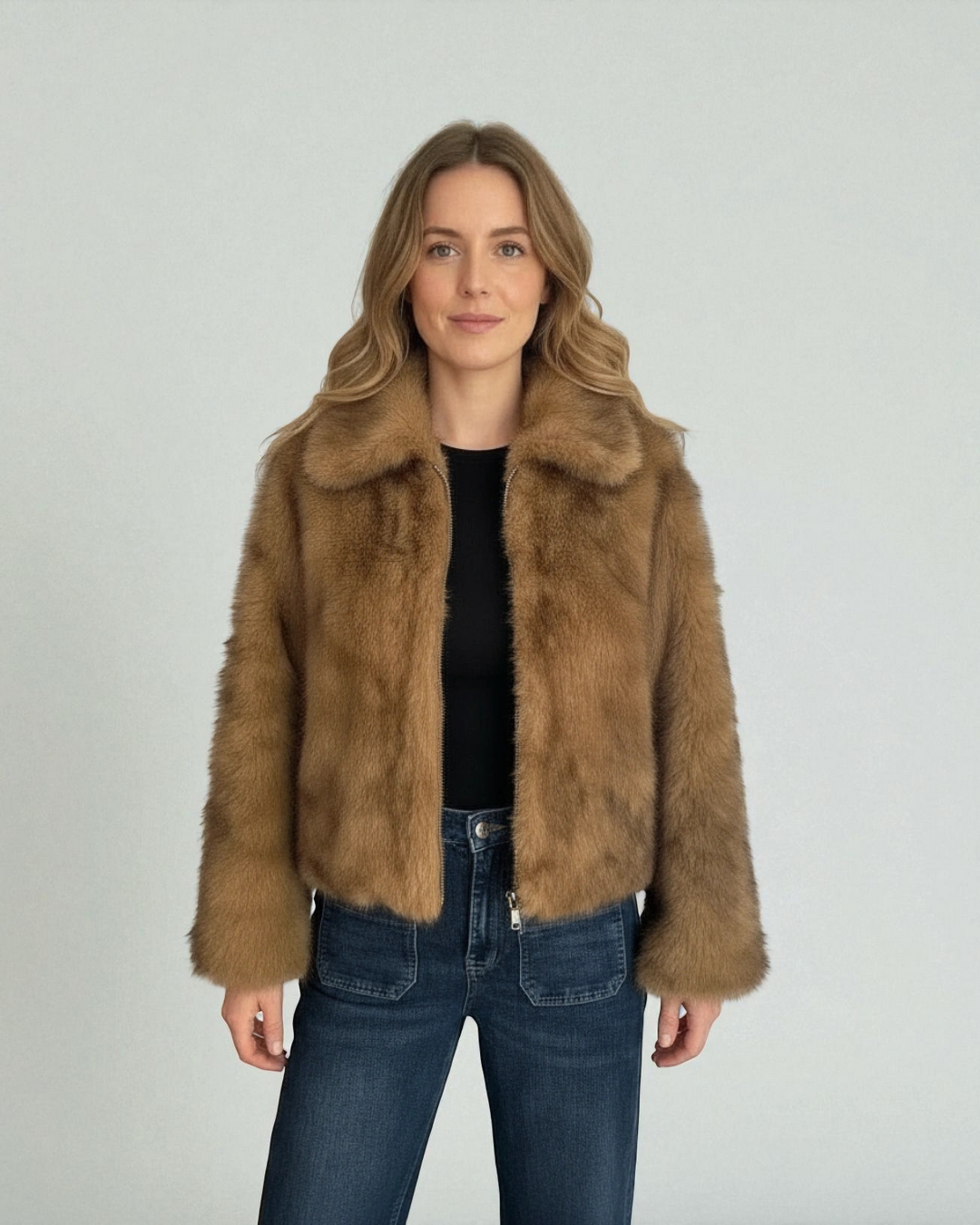 Chaqueta pelo sintético