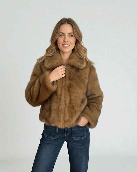 Chaqueta pelo sintético