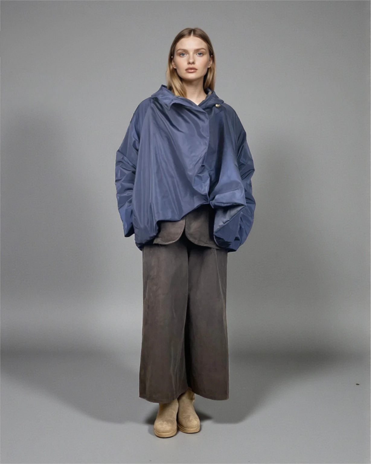 Conjunto BEL marrón con chaqueta azul