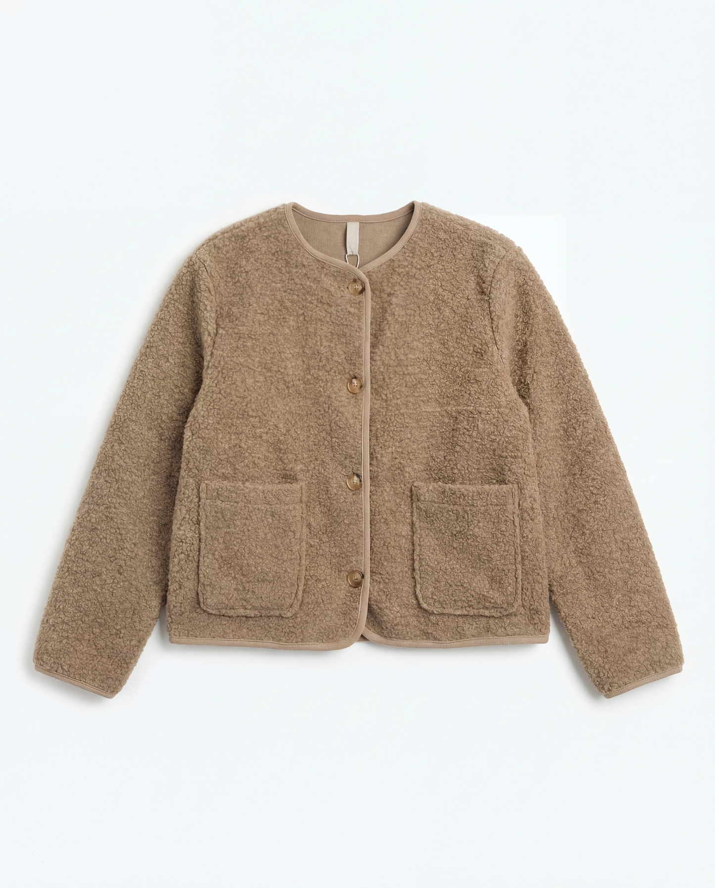 Chaqueta beige bouclé