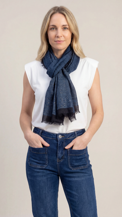 Foulard azul texturizado edición limitada