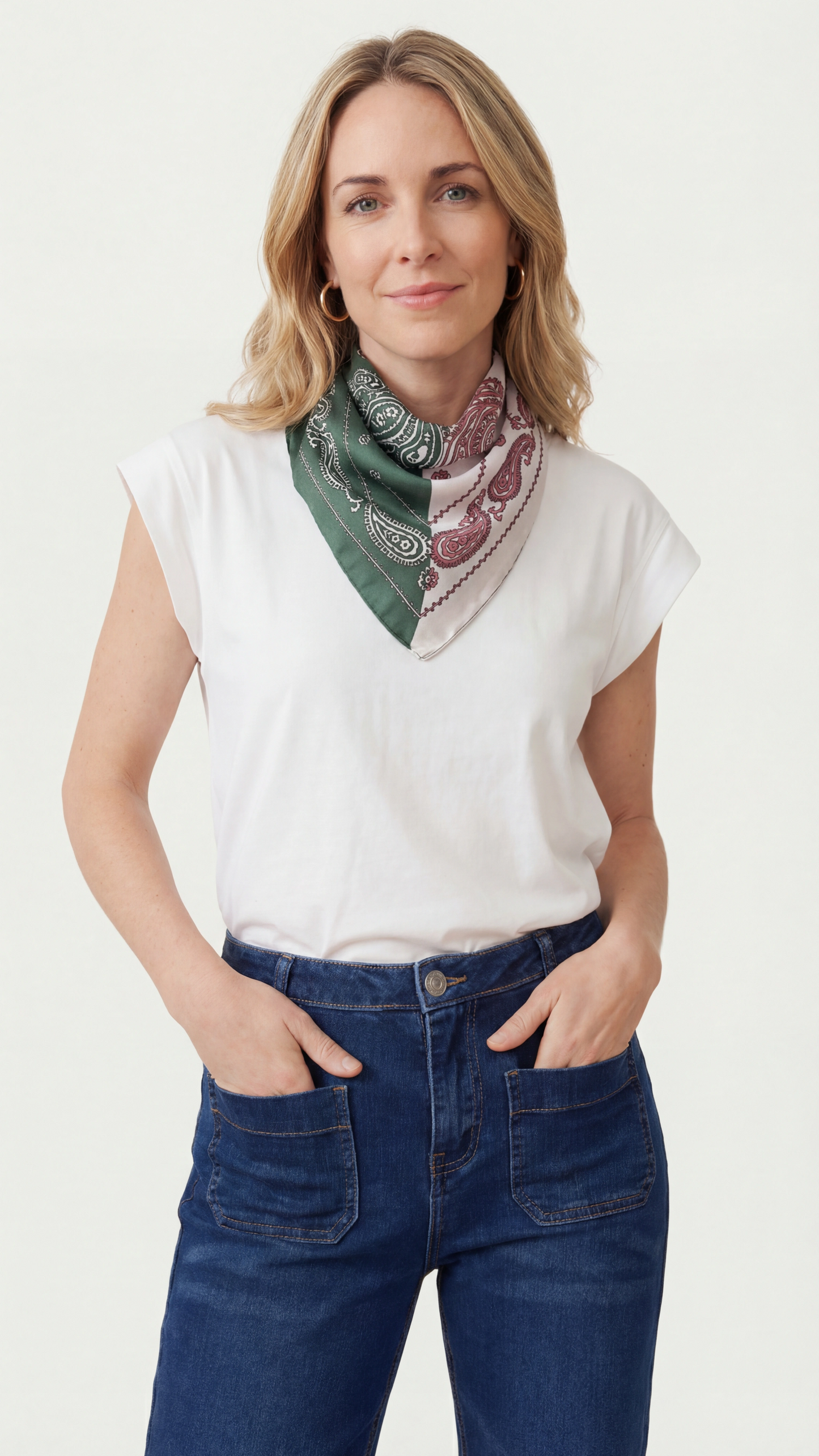 Pañuelo paisley verde