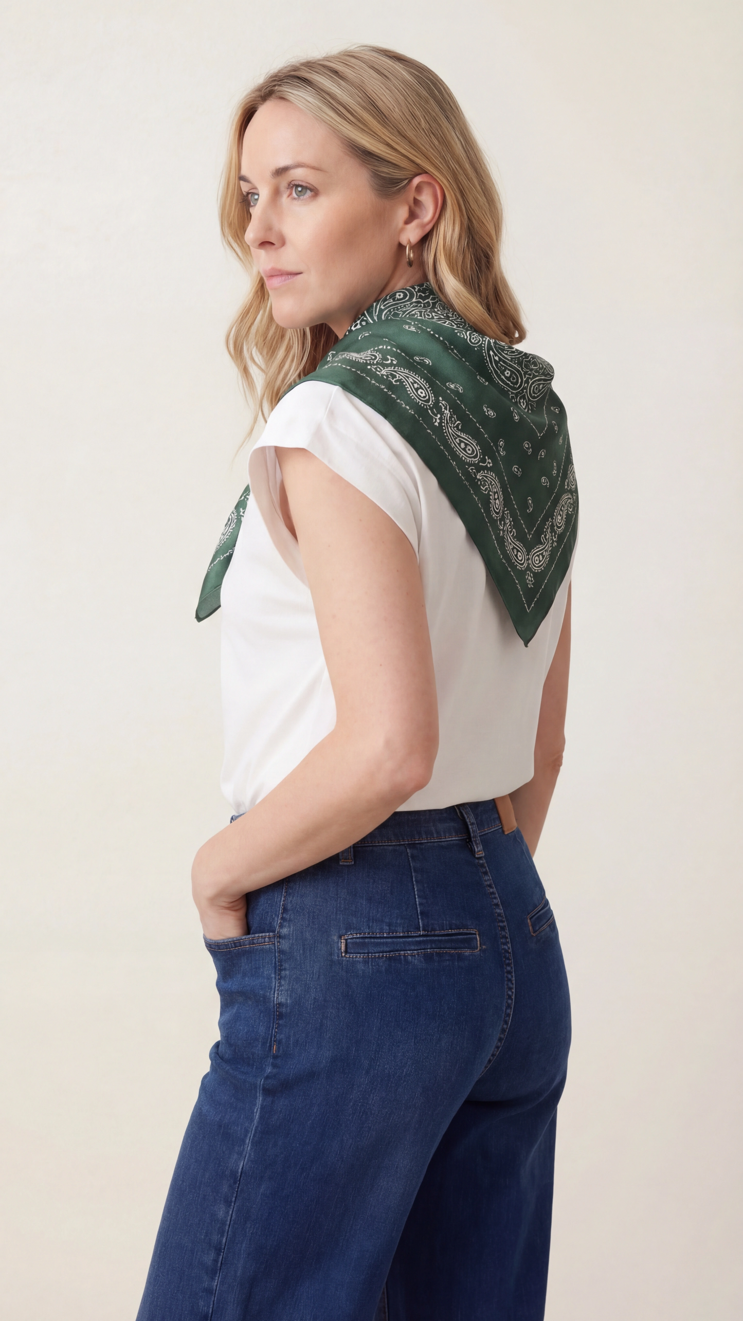 Pañuelo paisley verde