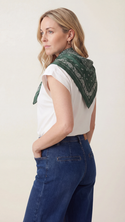 Pañuelo paisley verde