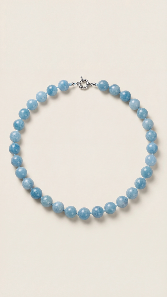 Collar de Ágatas Azules